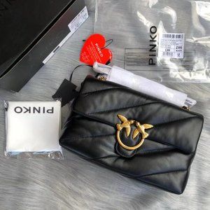 Pinko Leather Crossbody, Black